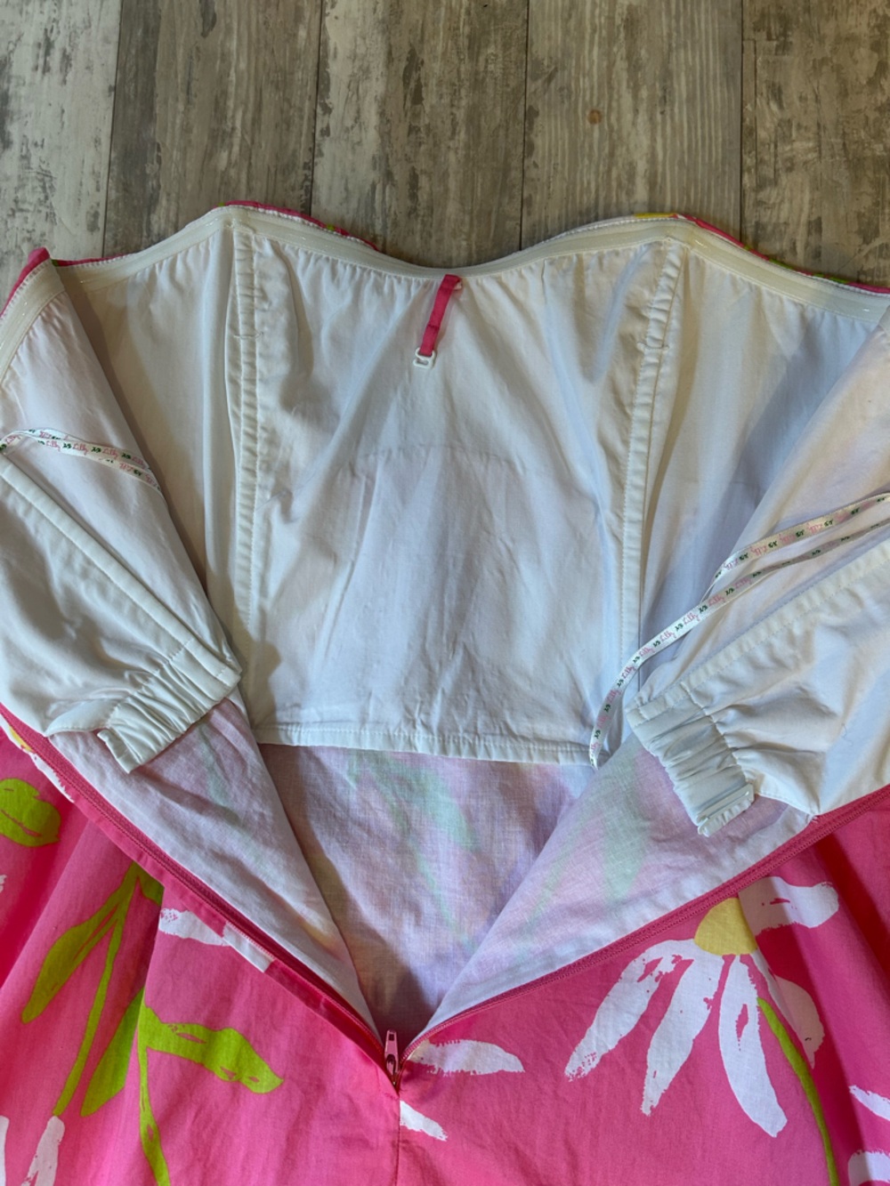Lilly Pulitzer Bright Pink Floral Strapless Dress - Picture 10 of 13